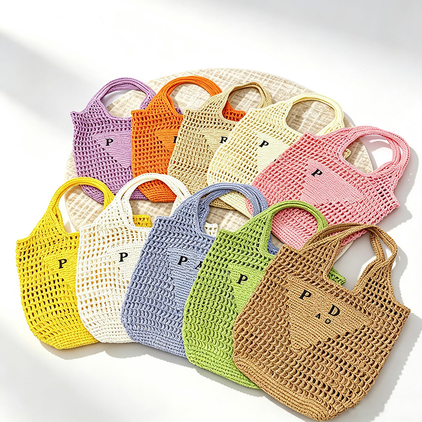 10A Sac fourre-tout Sac de créateur Sac de luxe Sac tricoté Strohtasche Sac en tissage de paille Tendance Simple Sac à main pour femme Texture do