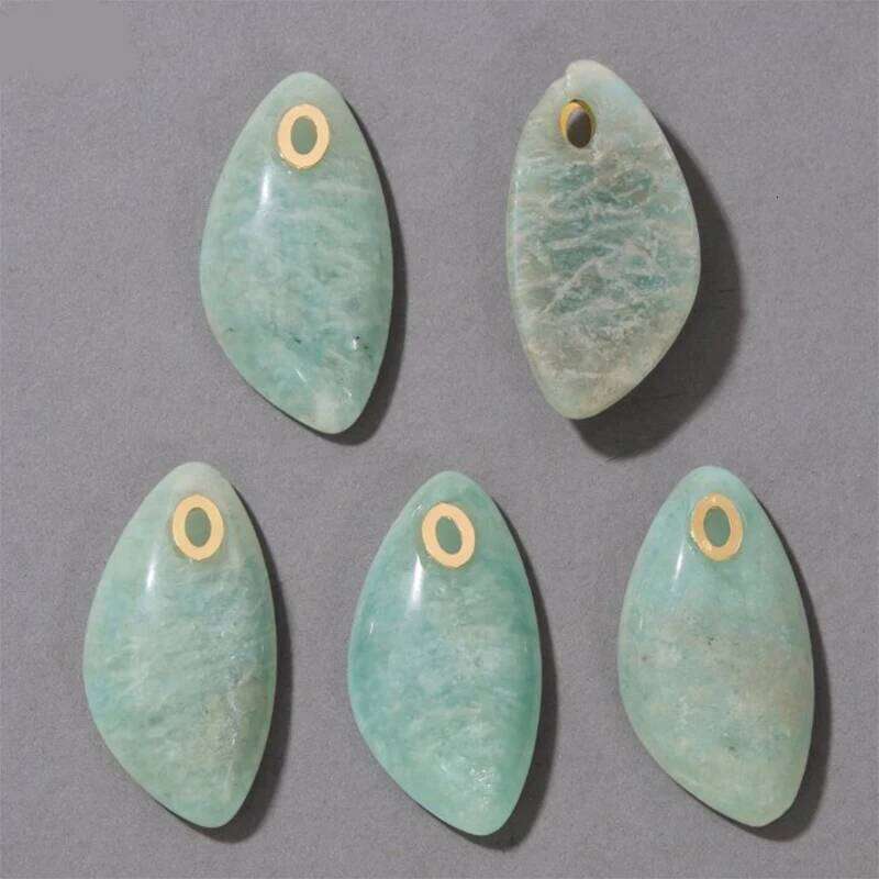 Wholesale Natural Pendant Geometric Shape Amazonite Rose Quartz Stone Pendants for Jewelry Making DIY Bracelet Necklace 8ae4f