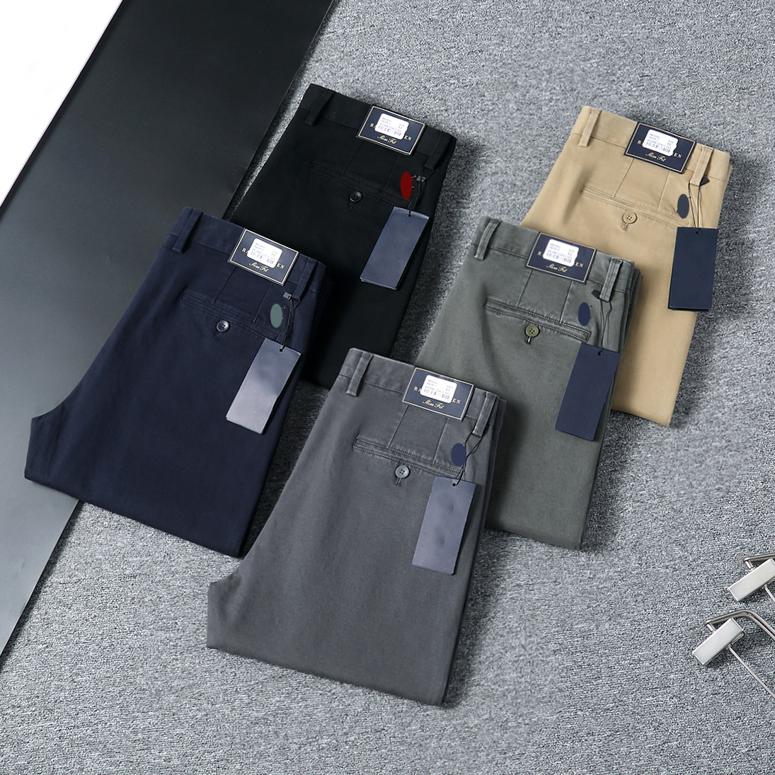 Men's Jeans Designer Po Straight Leg Casual Pants Formal Office Wear Multicolor Slim Fit Wrinkle Resistant Trousers