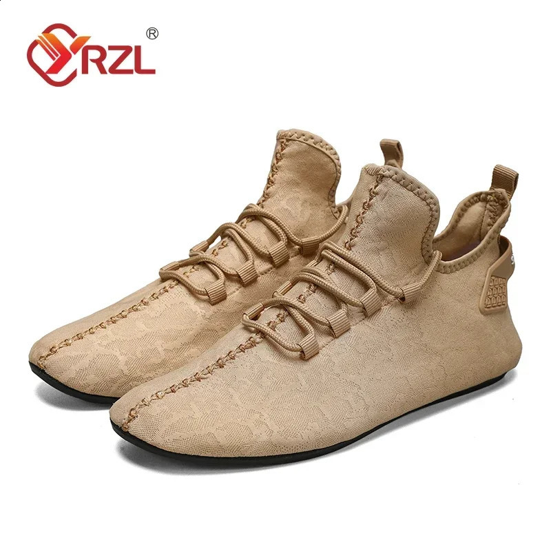 YRZL Men Mesh Loafers Driving Moccasins High Quality Flats Walking Shoes Breathable Non Slip Casual Summer Mens 260519banjia