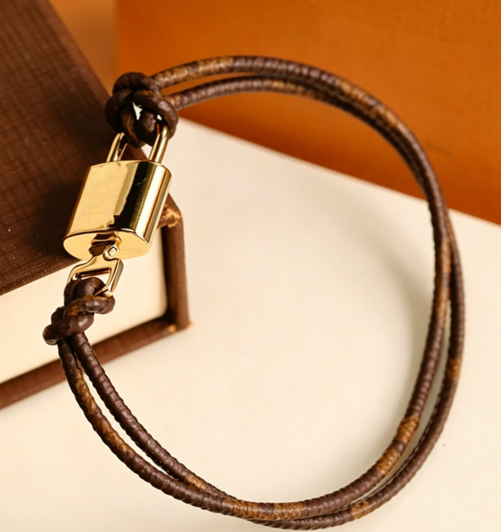 Fashion Men Women Designer Jewelry Bracelet Stainless Steel PU Leather Bracelet