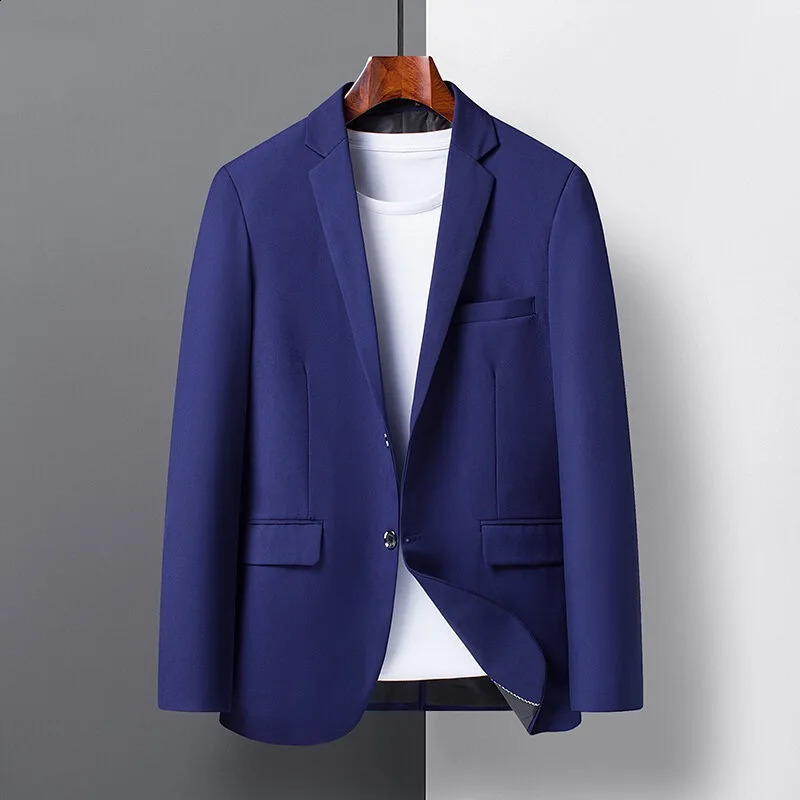 Blazer Mens Fashion Casual Business Versatile Gentleman Travel Breathable Solid Color Trendy Slimming Wedding 260515BANJIA