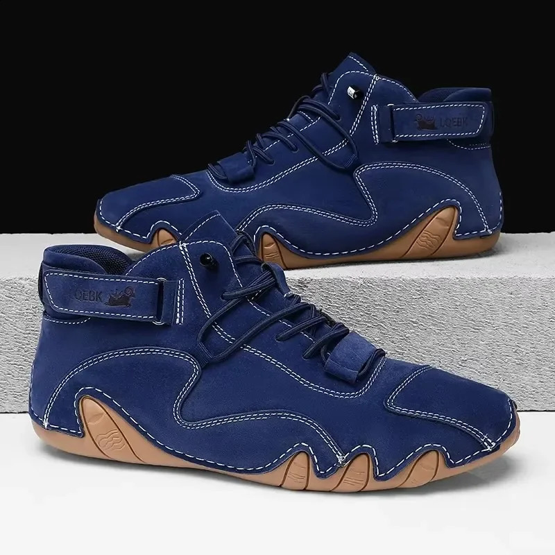 2025 Mens Retro n Sports Shoes Outdoor Casual Leather Breathable Comfortable Summer Selling Flat Ankle Boots 260519banjia