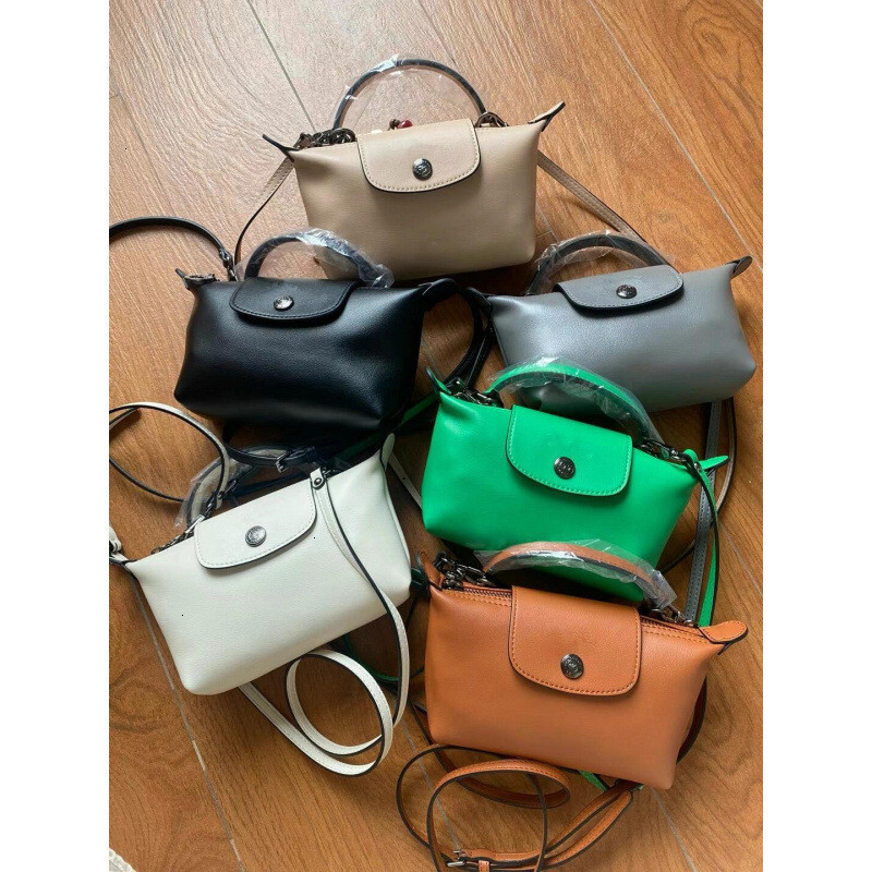 New LLOONNGG Cowhide Mini Dumpling Bag Handbag Single Shoulder Crossbody Womens Bag Mini Coin Purse Makeup Bag