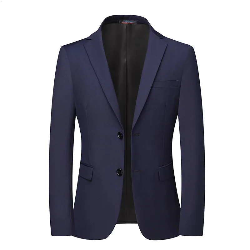 Solid Color Blazer Mens Fashion Business British Style Professional Work Groom Wedding Dress Man 260515BANJIA