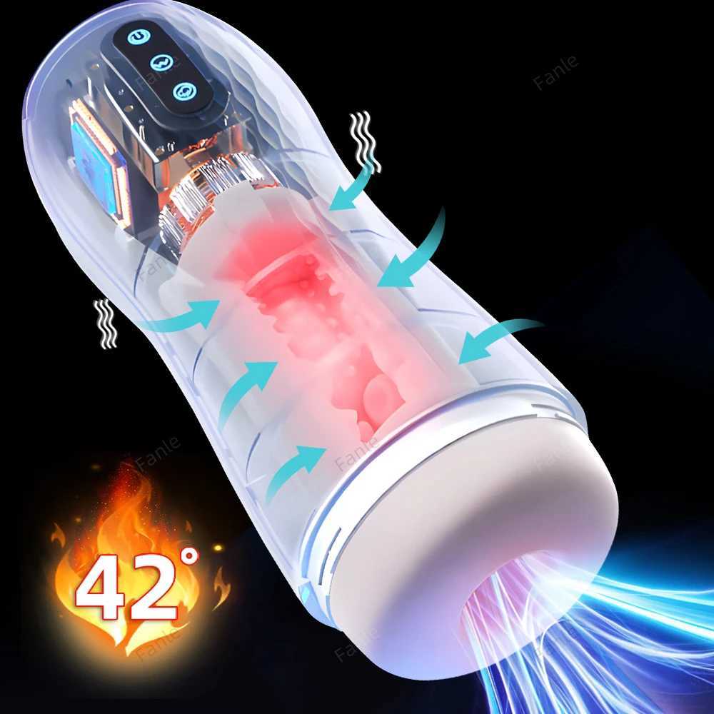 Automatic Sucking Sex Toy Male Masturbator Cup Vibration Blowjob Machine Heating Masturbation Adult for Men Masturbate Supplies L26922