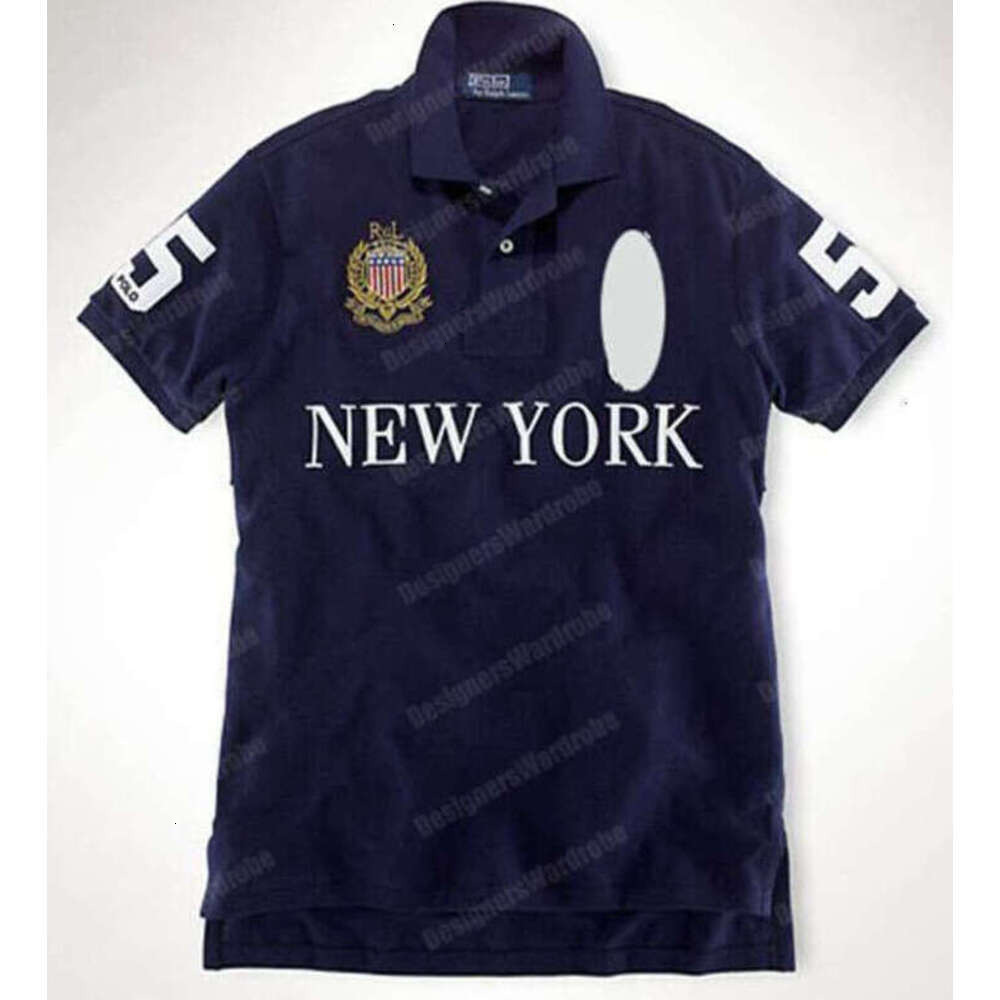 Herenoverhemden Designerpolo's voor heren T-shirt Luxe overhemden voor heren Plaatsnaam ITALIA Chicago New York Korte mouw Katoen Casual borduurwerk