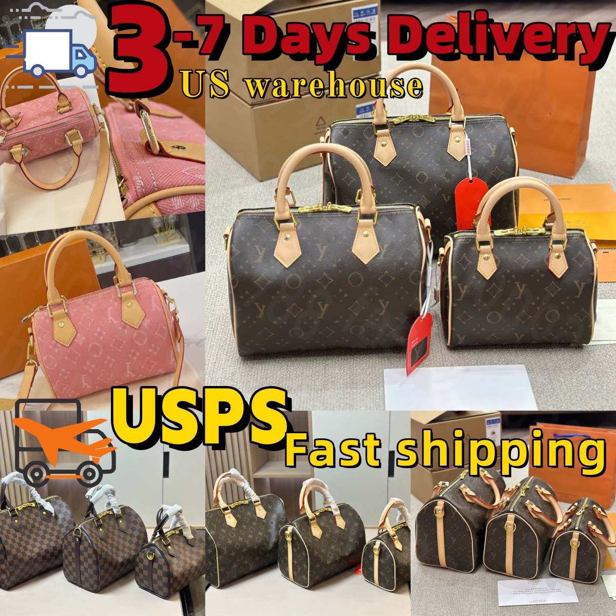 L0uis Speedybagss pink designer bags for women luxury bag mini purse shoulder bag nano handbag brown flowers boston beach crossbody bag denim sma