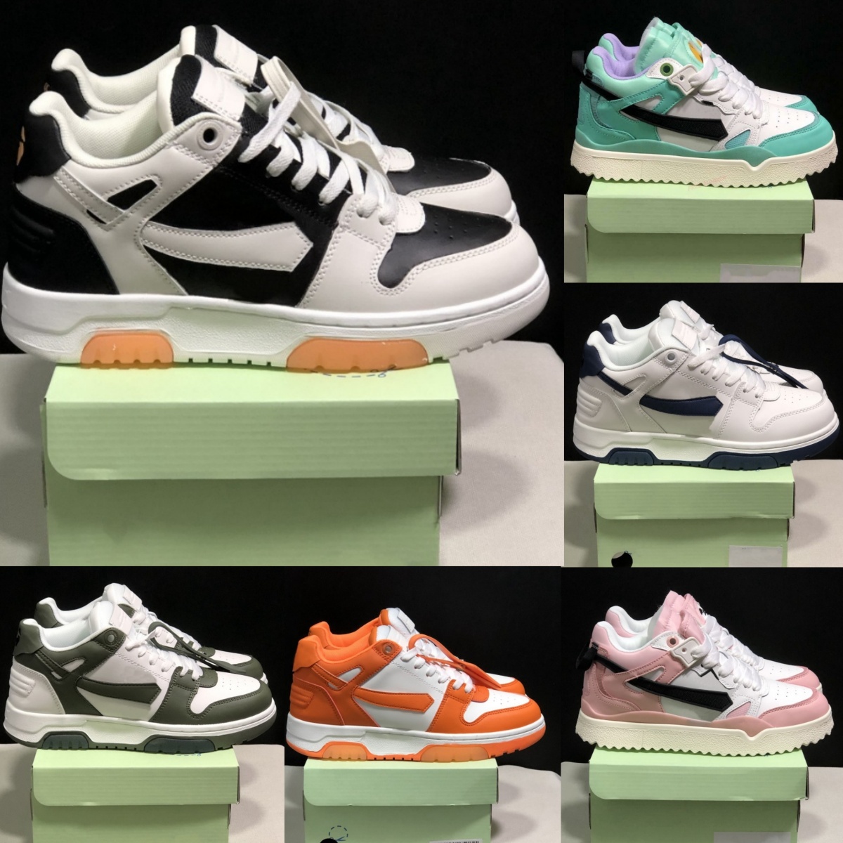 Quality Designer Leather Skate Sneakers Luxury Women Breathable Lace-up Thick Sole Casual Shoes Men Fashion Classic Platform Low Top Trainers