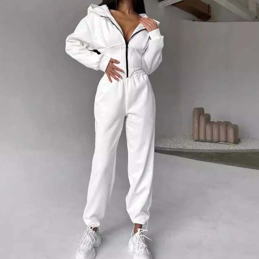 Two Piece Women Pant Set Tracksuit Jogger Y2k Sweatshirts Autumn Winter Sports Elastic Waist Streetwear Pants Matching Sets 260519BJ ad