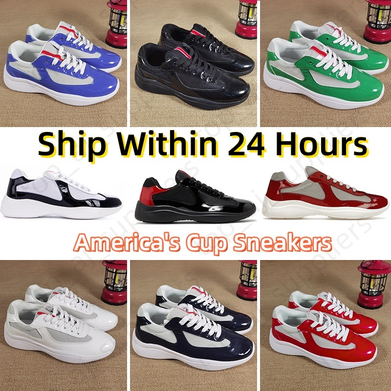 Americas Cup Sneakers designer shoes american cup shoes mens womens sandals summer shoes sneakers trainers slippers Black Royal Blue Silver Green Si