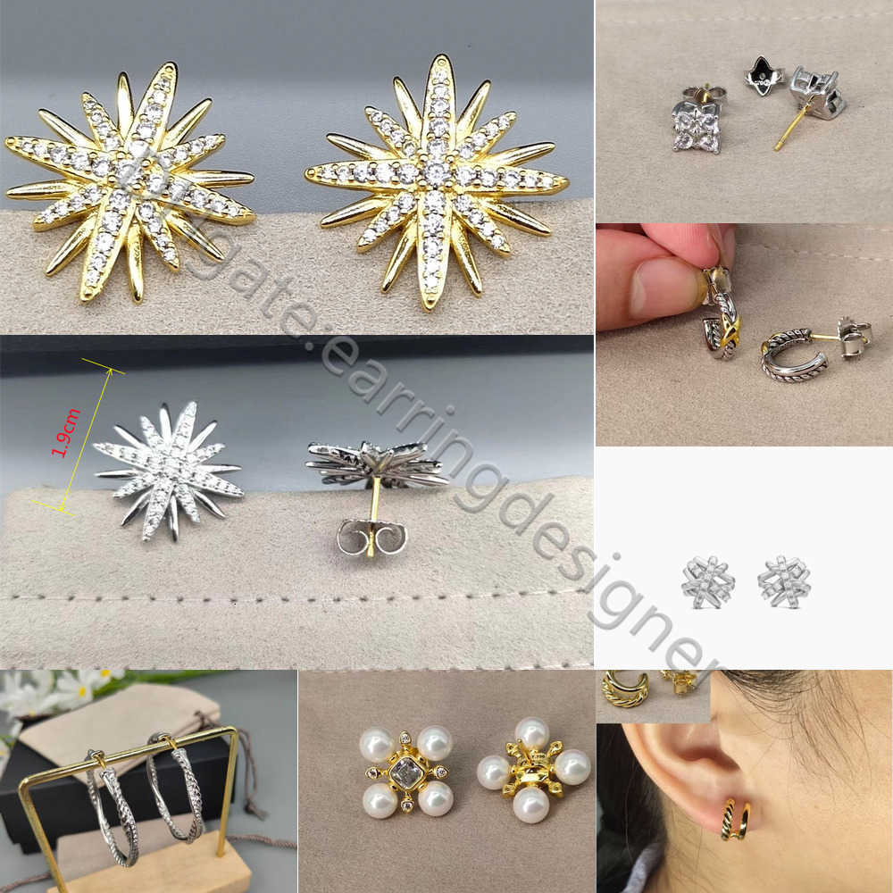 earrings jewellery designer for women 18k gold Fashion sterling silver jewelry 925 Luxury simple Sunflowers studded diamond earring Wedding accessor