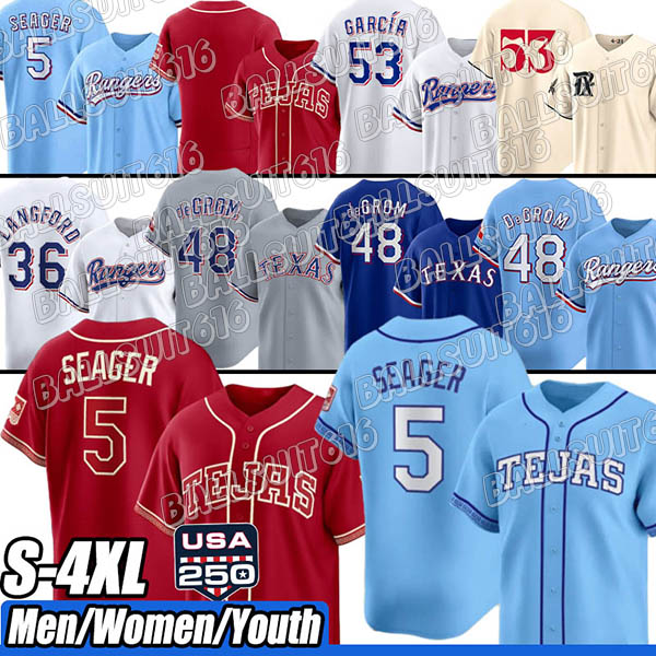 5 Corey Seager 48 Jacob deGrom city connect Baseball Jerseys Texas Ranger Jersey 2026 Nolan Ryan Marcus Semien City Connect Josh Smith Adolis Gar-image-944316336