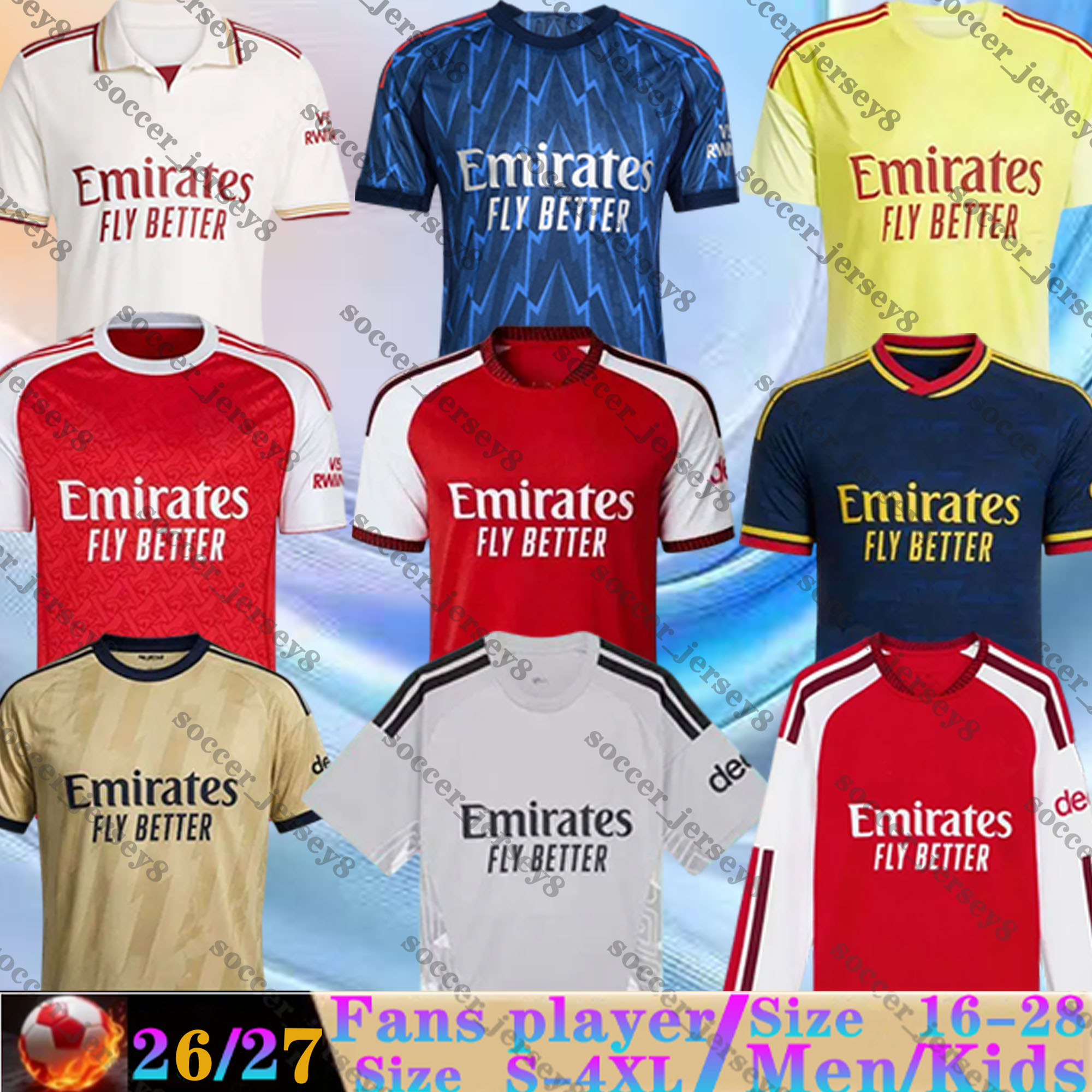 Arsenaljerseyse 2026 2027 Soccer Jerseys Arsenally SAKA EZE G. JESUS ODEGAARD RICE HAVERTZ Men Kids Kit MARTINELLI SMITH SALIBA MADUEKE SALIBA 25-image-909170379
