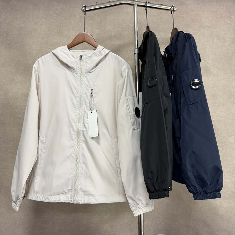 Men CP Jacket Zipper Cardigan Single Lens Hooded Summer Thin outdoor jacket