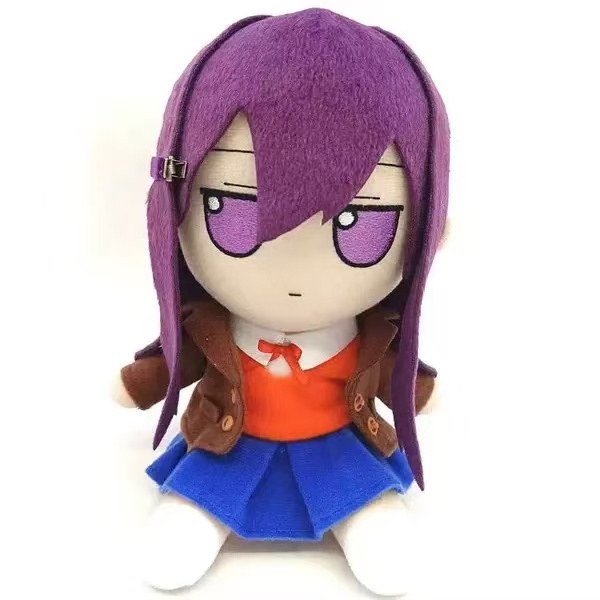 Doki Doki Literature Club! Yuri Plush Doll Stuffed Toy 20cm Dress Up Cotton Doll-image-1106742675