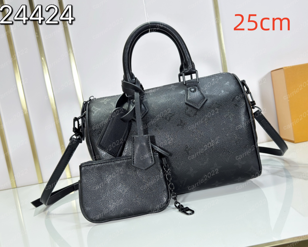 Hardware nero Alta qualità NOVITÀBorsa a tracolla Speedys da 25 cm Zaino in pelle vintage di design Borsa a tracolla da uomo P9 Borsa da 30 cm con c
