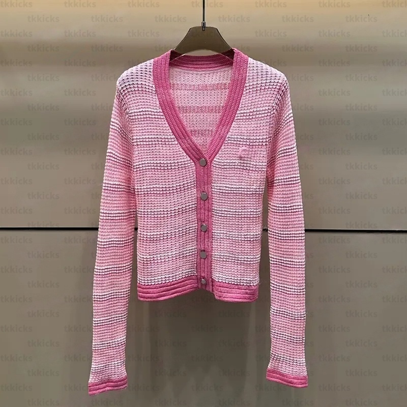 Y2k Style Pink Knit Tops Women Designer Hollow Out Striped Knitted T Shirts Summer Trip Vacation Party Sweater Tees Elegant Sleeveless Dress