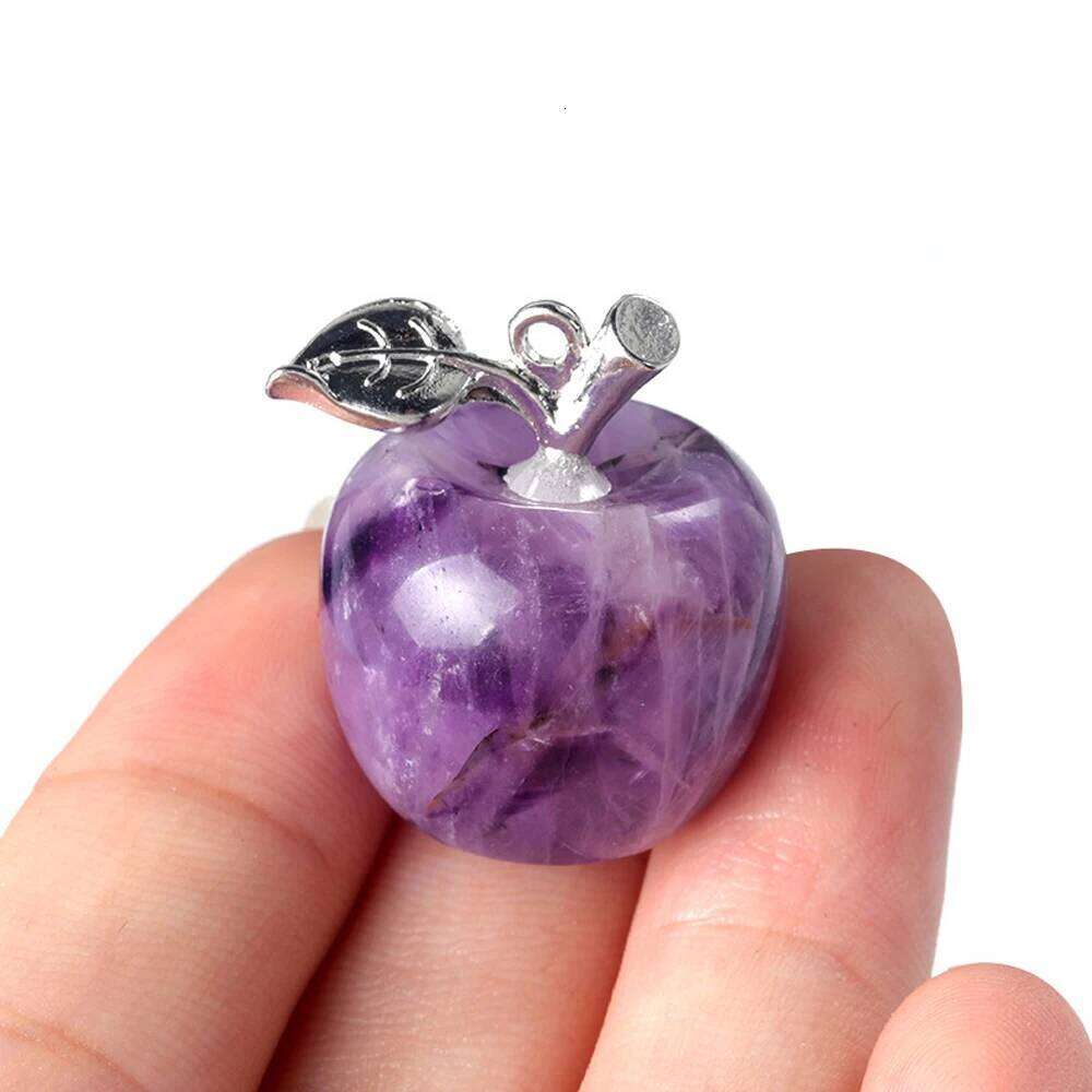 1pc Natural Stone Crystal Mini Apple Pendant Rose Quartz Charms for Jewelry Making Supplies DIY Necklace Earrings Accessories 4e29d