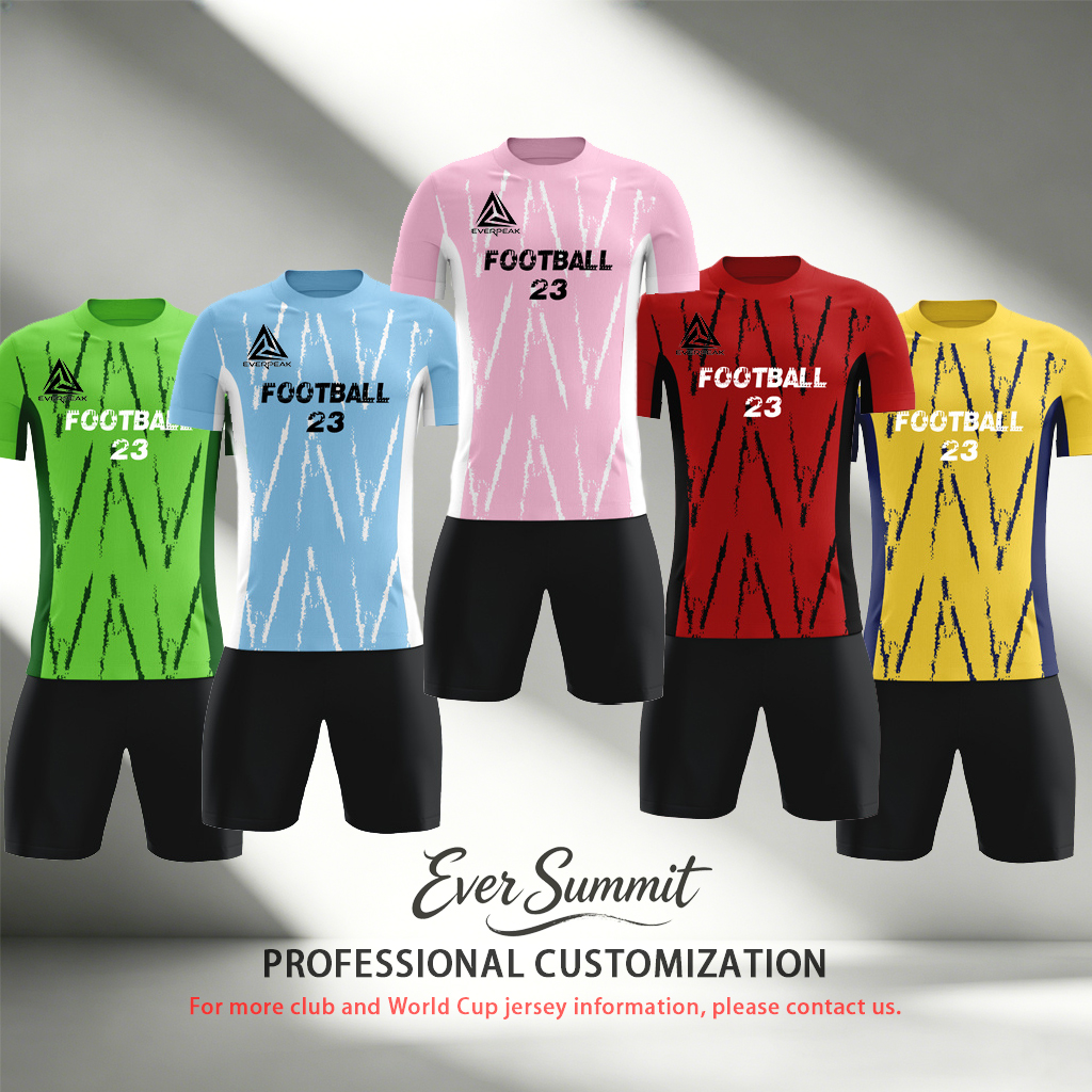 Conjunto de camiseta de fútbol de línea diagonal personalizada, uniforme de fútbol de secado rápido para hombres con pantalones cortos, logotipo de