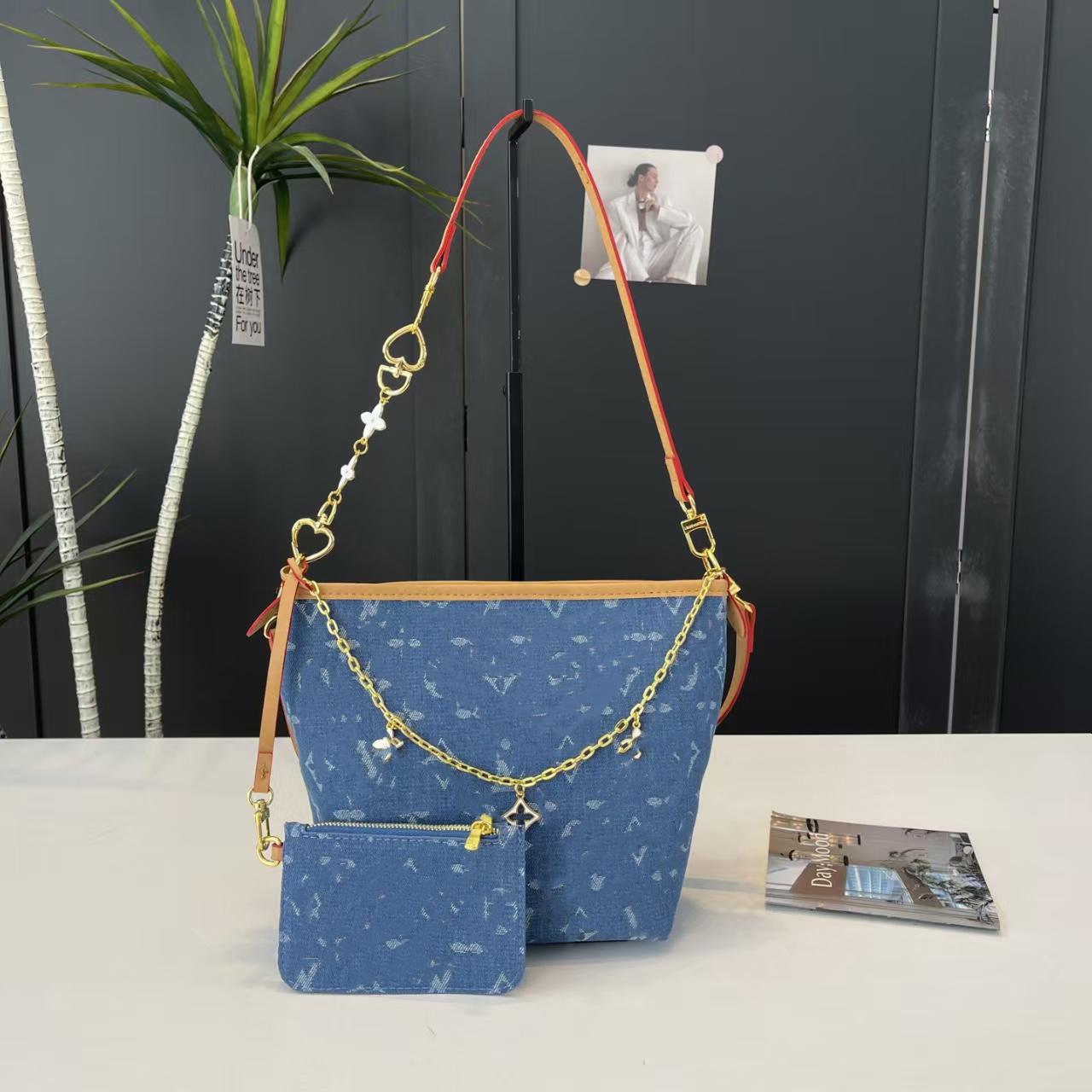 Designer bag Trendy classics Monogram Print Bucket Handbag Underarm bag Crossbody bag Perfect for Daily Essentials Work Shopping Casual Outings