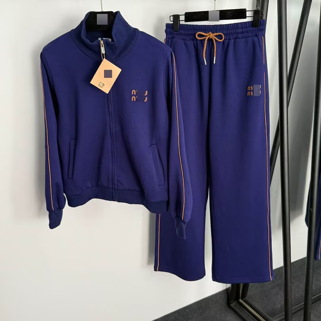 Designer Miulyness Tracksuit Women Clothes Two 2 Piece Outfits Casual MM Sweatsuit Sweatpants Printed Sports Miumues Track Suit 2Pcs Set For Woman J