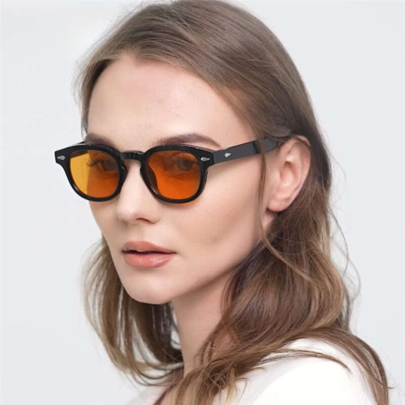 Retro Rivet European And American Round Sunglasses, Can Be Worn With Prescription Lenses, INS Korean Version Anti-Blue Light Glasses Chunjinqiuli
