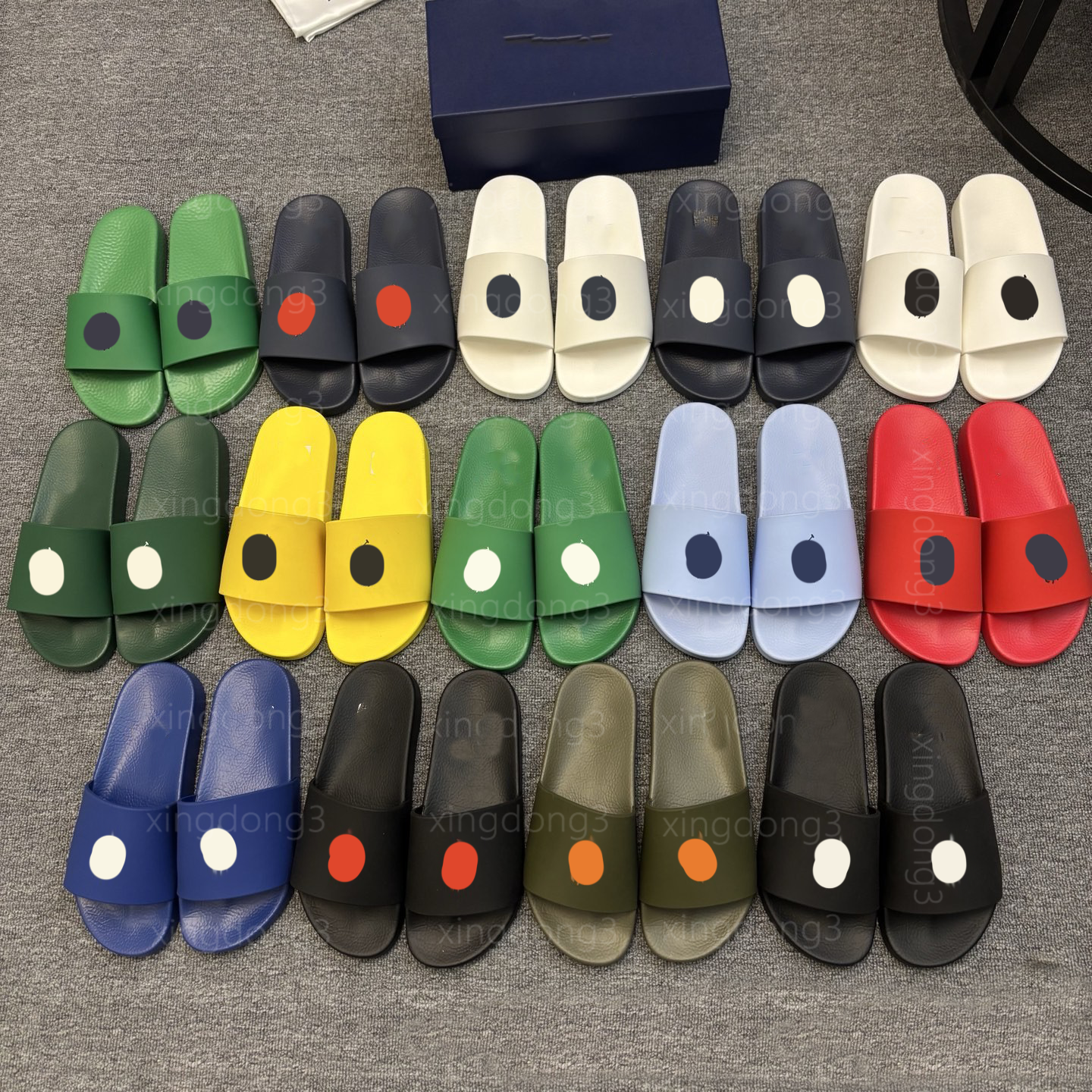 2026 New Men's Preppy Style Slides with Cute Animal Embroidery Breathable Summer Casual Beach Slippers 38-46