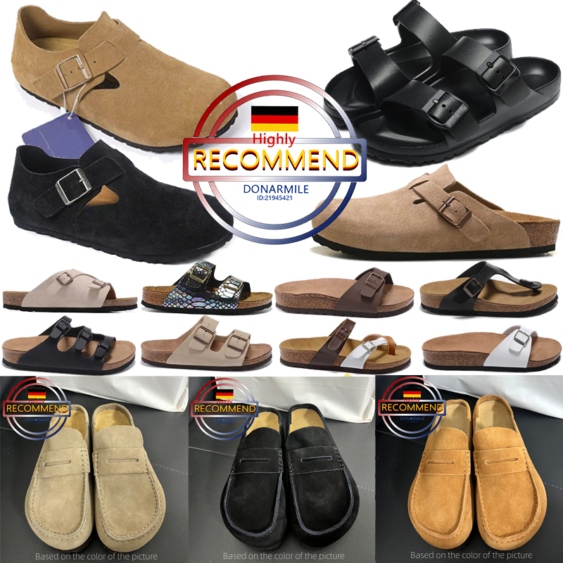 Real leather naples clogs sandals clog eva slippers cork flat high quality fashion summer winter genuine sude leather slide favourite beach casual s