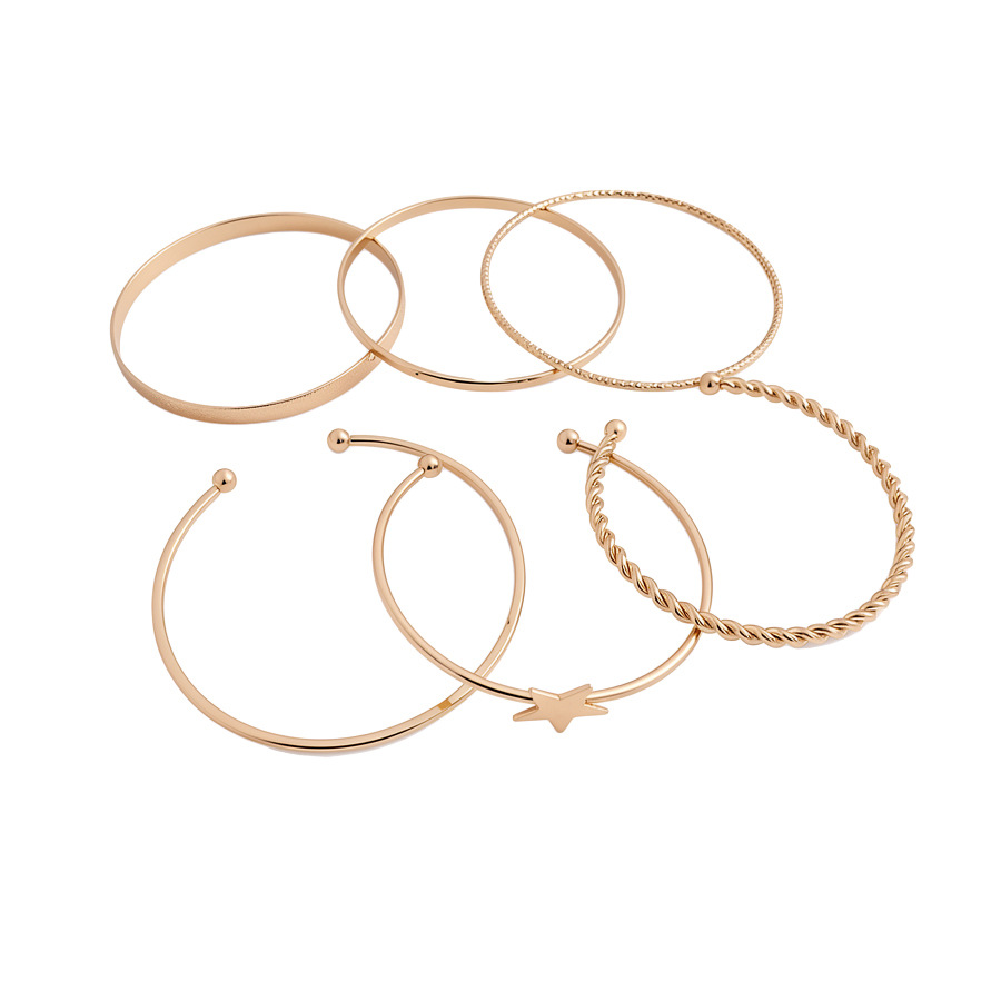 European and American cross-border star open bracelet, fashionable, simple, versatile, niche design jewelry-image-1106840097
