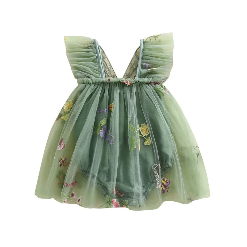2026 New Baby Girl cologne Halloween perfume Costume Butterfly Wing Mesh Flower Sleeveless Tulle Fairy Romper Dress Birthday Tutu 260520 Designer