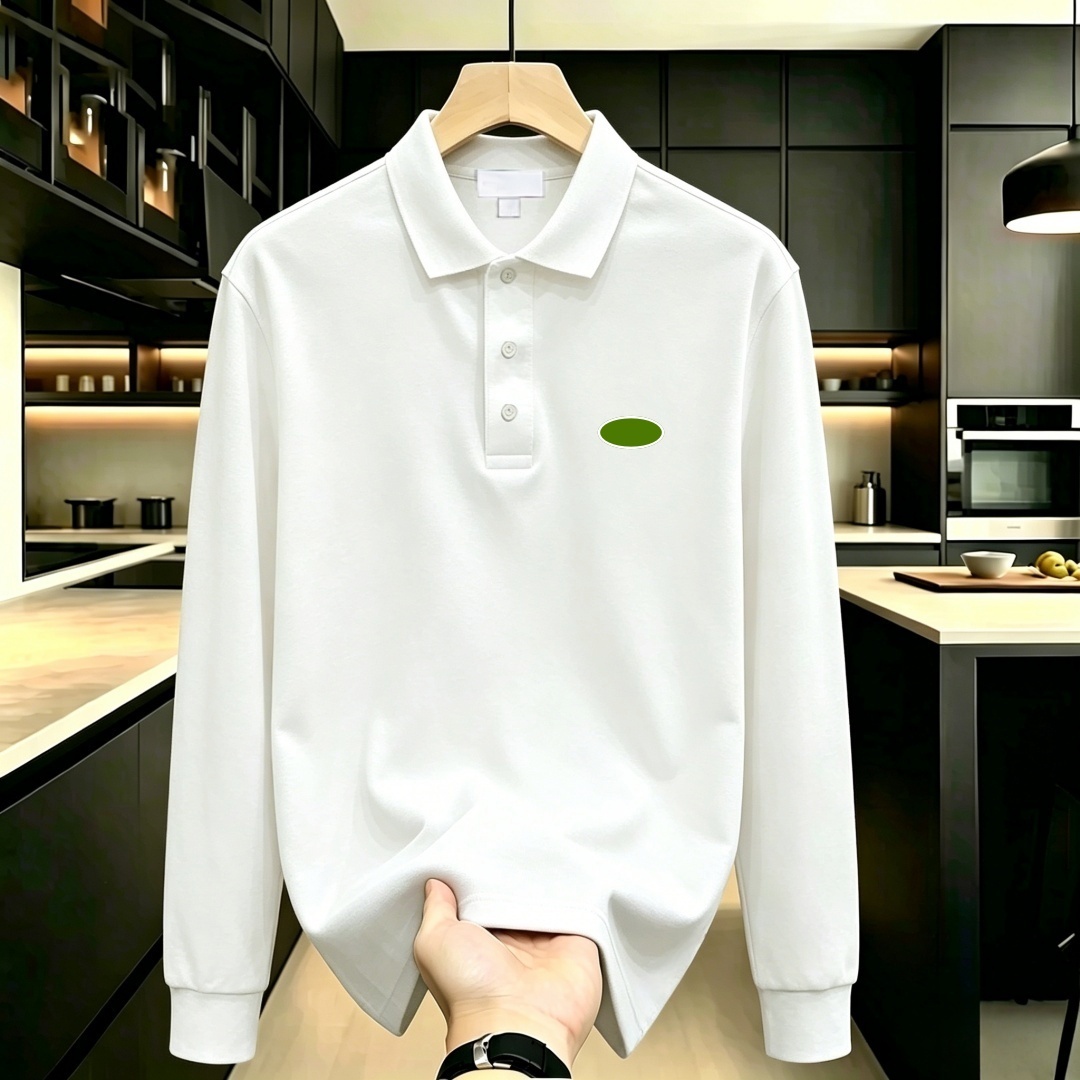 Designer polo shirt Mens crocodile Polos Long Sleeved Spring Autumn Casual Embroideried Badge Polo Shirt Fashion Mens Long Sleeve T-Shirt Outfit