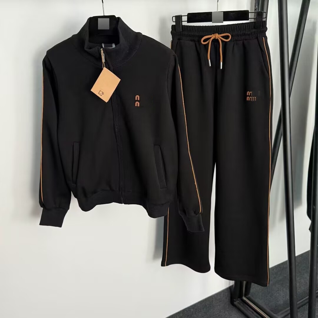 Designer Miumues Tracksuit Women Clothes Two 2 Piece Outfits Casual Miulyness Sweatsuit Sweatpants Printed Sports MM Track Suit 2Pcs Sets For Woman