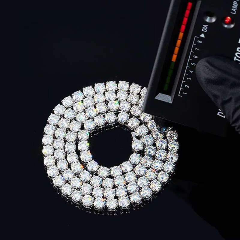 2mm 3mm 4mm 5mm VVS Moissanite Tennis Chain 925 silver Jewelry Bracelet Necklace for Women and Men