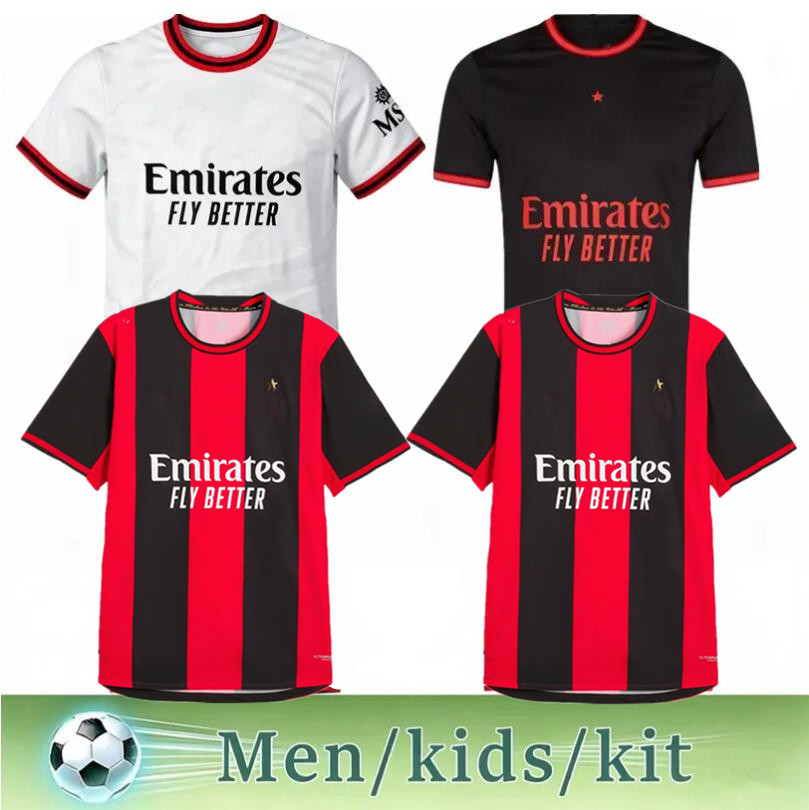 2026 Maillots de football MODRIC RICCI JASHARI RAFA LEAO mMILAN 26 27 Maillot de football quatrième hommes enfants kit uniformes NKUNKU PULISIC R