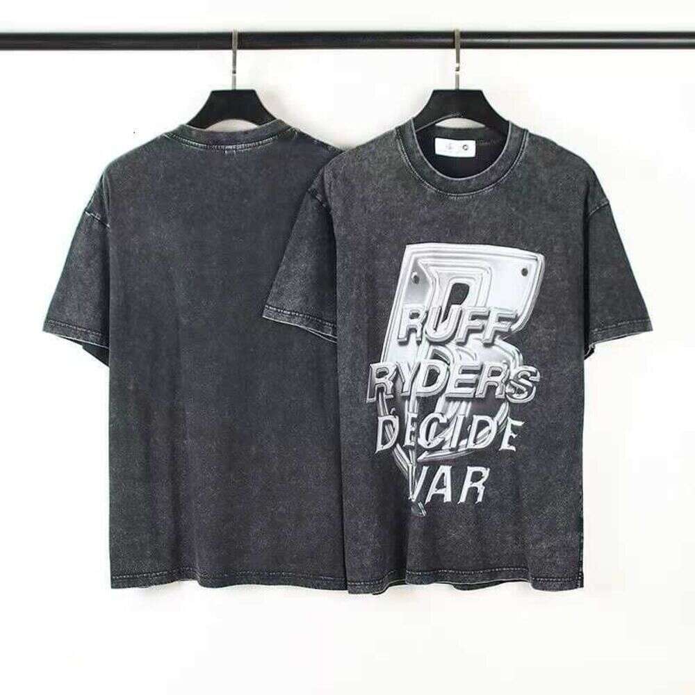 Wdw Tee Logo Mirror Quality WDW Designer Short Sleeve T Shirt Men Women Who Decides War Ripped Trimmings Graphic Print Y2k Luxury Hip Hop Streetwear