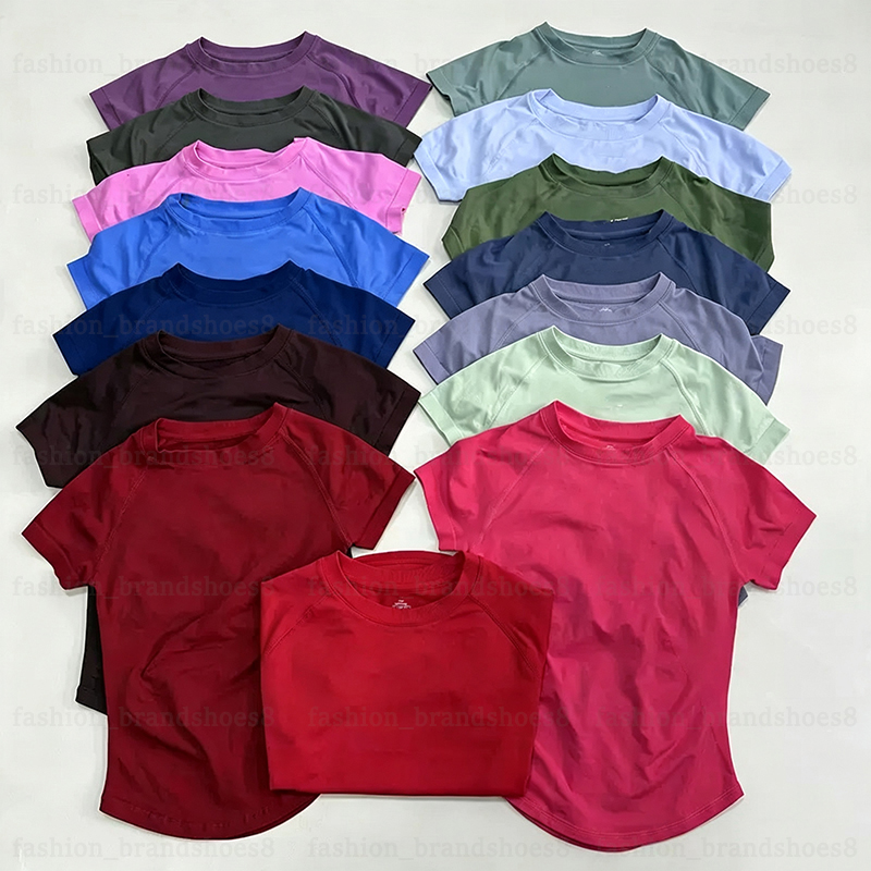 Defy Short Sleeve Top Women Fitness Gym Set Tight Seamless Yoga T-shirts Shorts Suit Sports Tops Outdoor Pilates Workout Running Clothes Size XS--image-1092567713