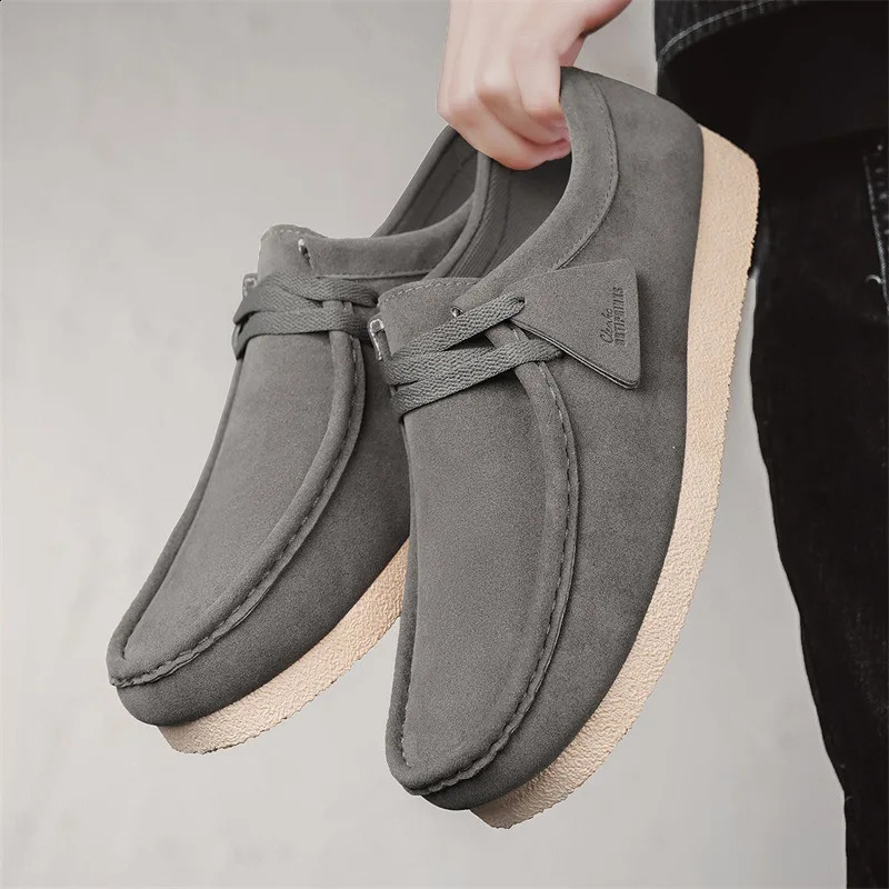 Matte Leather Snail Shoes Mens SlipOn Soft Bottom Casual Spring Summer Trendy Bean round Toe Low Heel 260519banjia