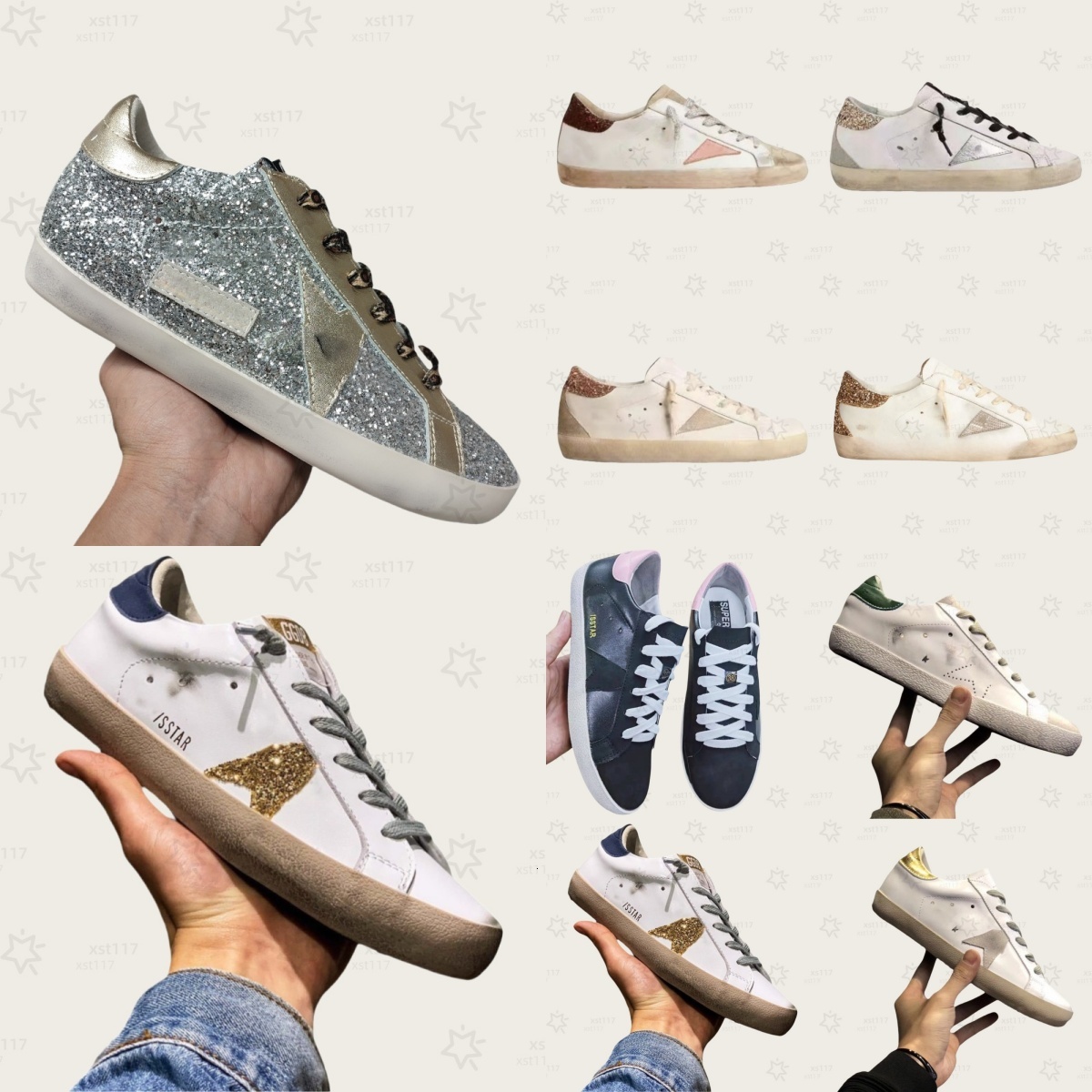 designer sneakers shoes stars goldengoood womens sneakers goos high for women super star suede sequined leopard print white gold dirty classic casua