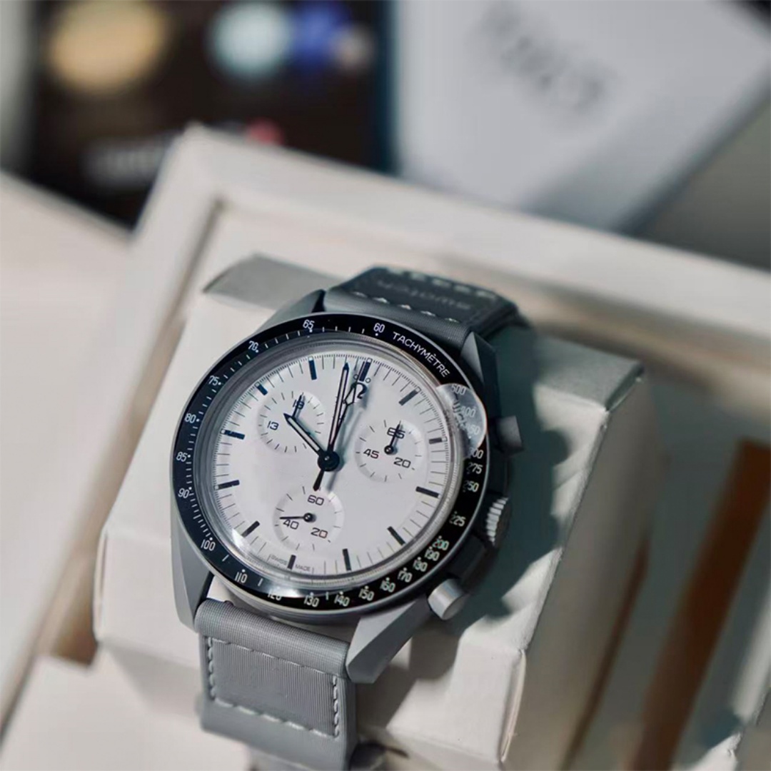Bioceramic Planet Moon Mens Watches Full Function Quarz Chronograph Watch Mission To Mercury 42mm Nylon Luxury Watch Limited Edition Master Wristwat