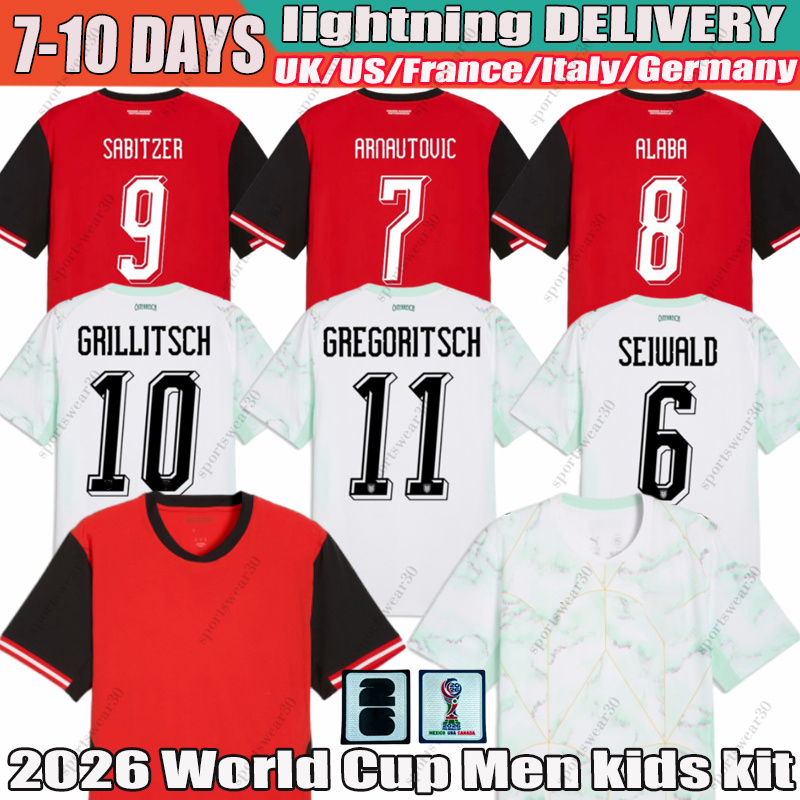 2026 austria Jersey Alaba Arnautovic Sabitzer Grillitsch Soccer Jerseys schmid Baumgartner Laimer Wimmer schlager Seiwald austria football jersey-image-995283313
