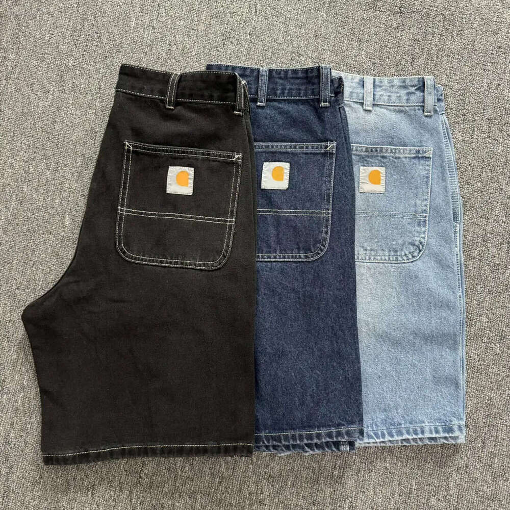 carharttnessity shorts Color Mens Shorts Patched Designer Cars Hartly Jeans High Street Denim Shorts Pants Men's Fashion Paint Leg Printed Worn