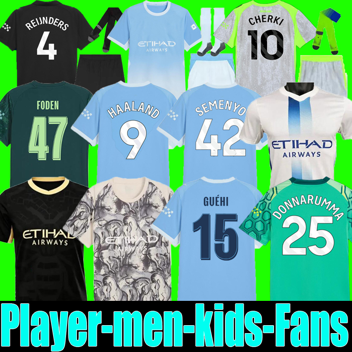 25 26 27 MAN CITY soccer jersey football jerseys kit shirt Manchesters 2026 2027 HAALAND CHERKI FODEN SAVINHO RODRIGO men kids uniforms DONNARUMM-image-905102188