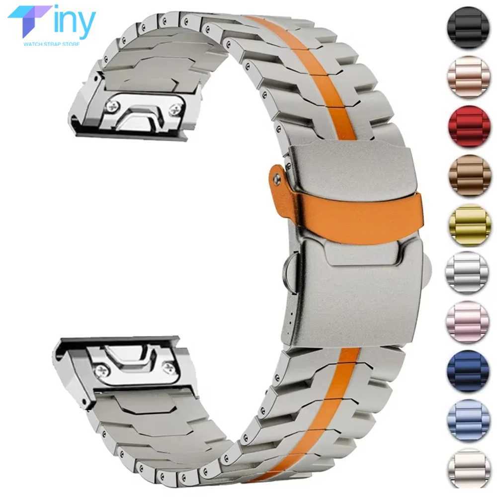 Quick Fit 22 26mm Titanium Strap for Garmin Fenix 8 51mm 7 7X 6 6X Pro Enduro 3 5 5X Plus Tactix 7 Stainless Steel Band Bracelet S261005
