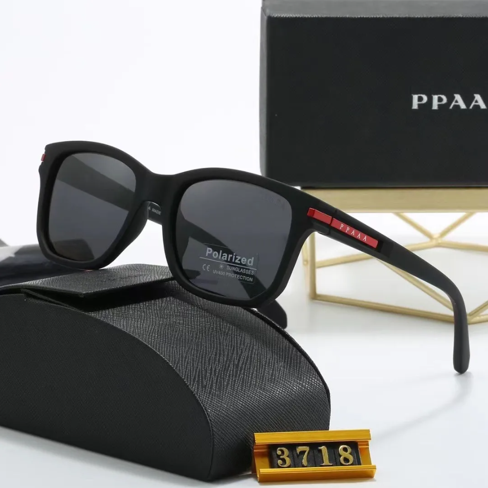 Designer sunglasses Men women fashion triangle logo luxury Full Frame Sunshade mirror polarized UV400 protection Glasses With box-image-931993038