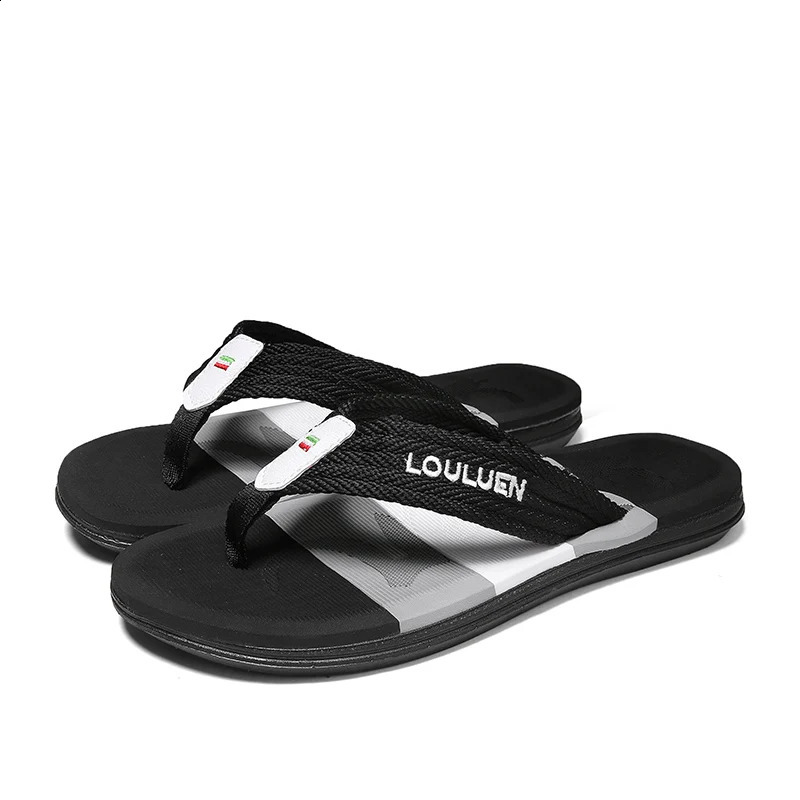 Mens Flip Flop OpenToe Casual SlipOn Shoes Breathable Comfortable Soft Flat Heel for Spring Summer Autumn 260519banjia