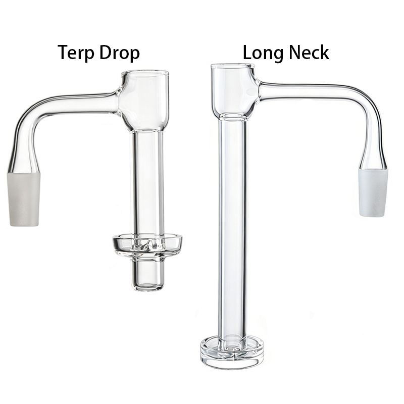 2026 New and Hot Unique Design Full Weld Beveled Edge Terp Drop Banger/ Long Neck Terp Slurper Quartz Banger Nails for Water Pipes Glass Bongs