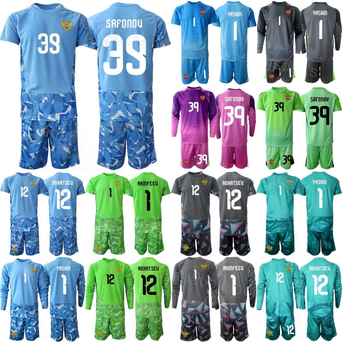 National 26/27 Goalie Russia Soccer GK Jersey Matvei Safonov Stanislav Agkatsev Anton Mitryushkin Denis Adamov Maksim Borisko Goalkeeper Football-image-996433267