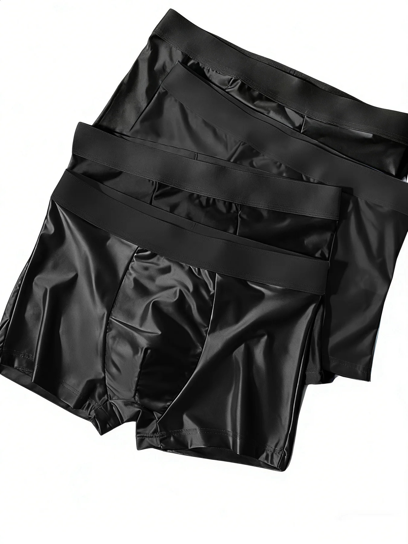 4 pieces of y ice silk satin flat briefs mens underwear smooth cool breathable and comfortable fit 260519