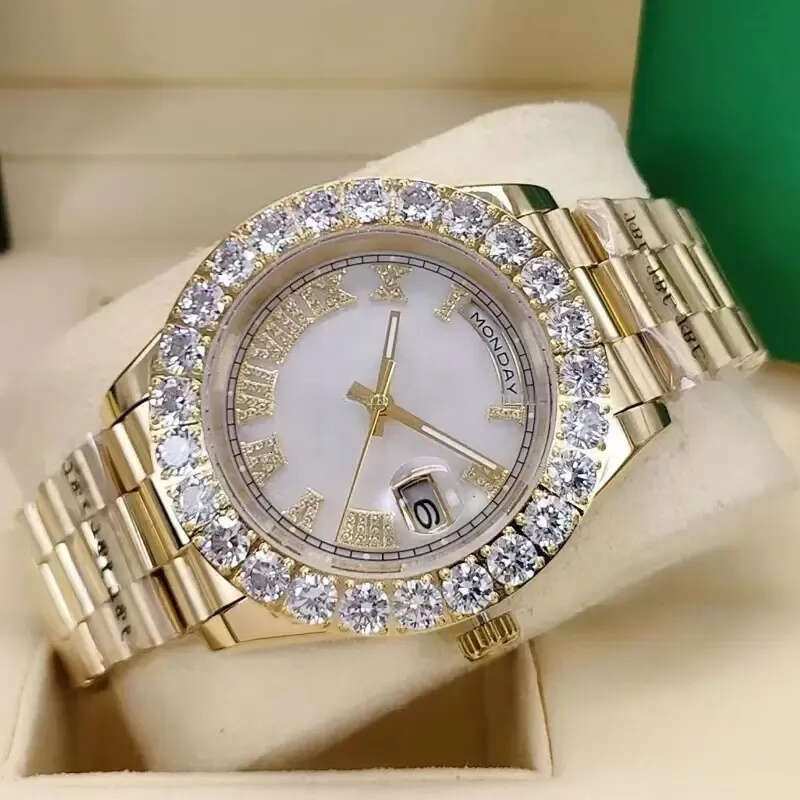 44mm high quality AAA+ men's watch mens diamond watches men automatic mechanical wristwatch man stainless steel buckle sport waterproof wristwa